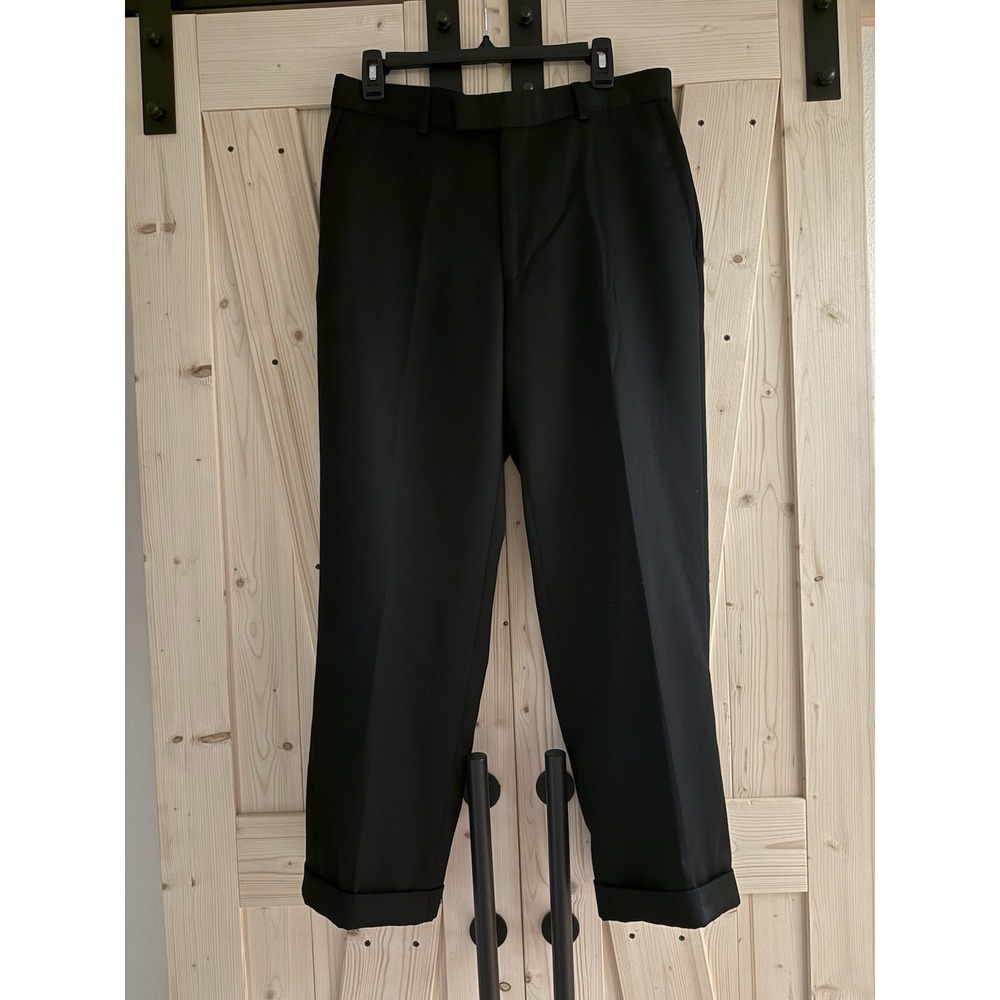Alexandre London Seville Flat Front Cuffed Wool Blend Pants Slacks Mens 44 Short